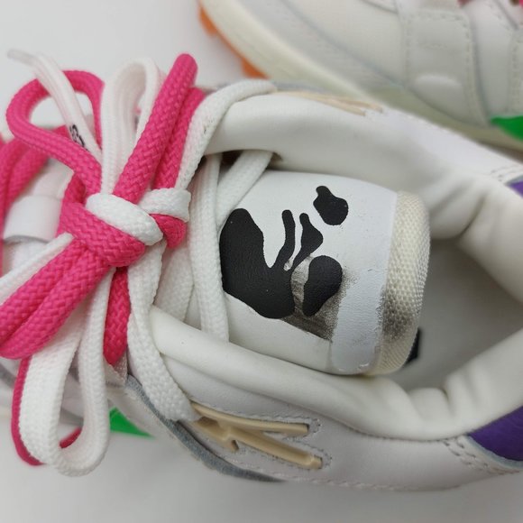 Off-White Virgil Abloh Women's Mountain Cleats Arrow Low Top Sneakers White - Picture 12 of 14